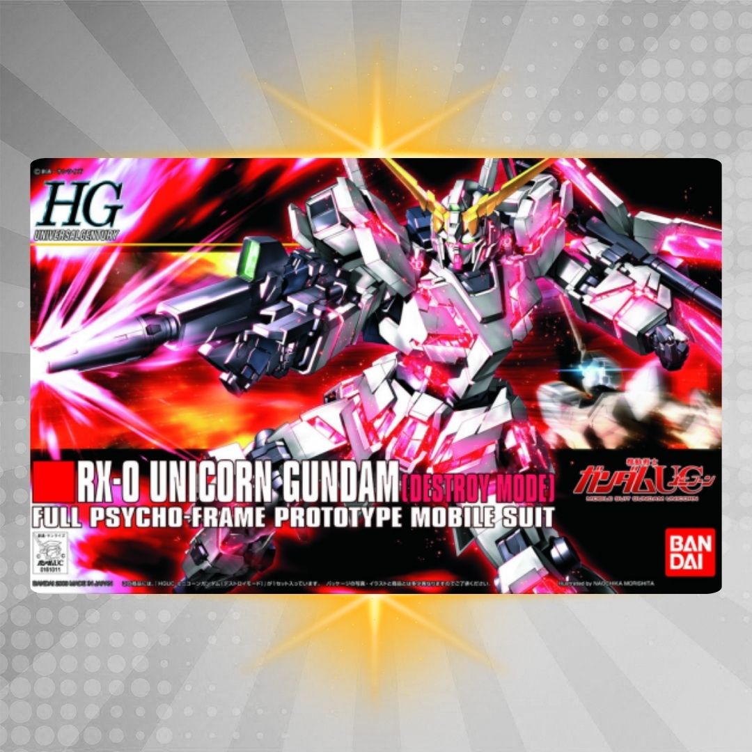 Bandai HGUC 1/144 #100 RX-0 Unicorn Gundam (Destroy Mode) Model Kit